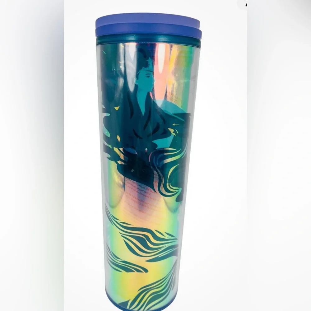 Starbucks 2023 Mermaid Siren Iridescent Double Tail Purple Tumbler 16oz NWT - Picture 2 of 7